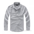Gray Plaid Pattern Long Sleeves Spring Shirts